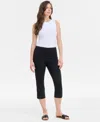 Jm Collection Women's Side Lace-trim Capri Pants, Exclusively At Macy's In White