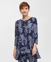 Jm Collection Petite Paisley-print Swing Top, Exclusively At Macy's