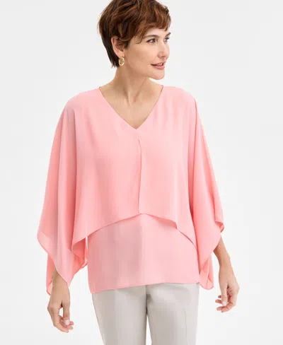 JM COLLECTION PETITE PONCHO TOP, EXCLUSIVELY AT MACY'S