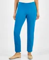 Jm Collection Petite Pull-on Ponte-knit Pants, Created For Macy's In Blue