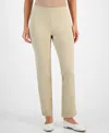 Jm Collection Women's Ponte-knit Pull-on Ankle Pants, Created For Macy's In Coffee Cake