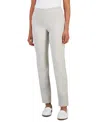 Jm Collection Petite Pull-on Ponte-knit Pants, Created For Macy's In Gray