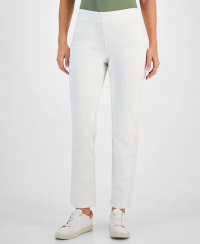 Jm Collection Petite Pull-on Ponte-knit Pants, Created For Macy's In Neo Natural