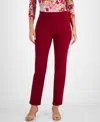 Jm Collection Petite Studded-rivet Straight-leg Pants, Petite & Petite Short, Created For Macy's In Ruby Slippers