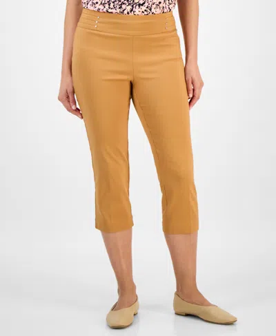Jm Collection Petite Rivet-detail Capri Pants, Created For Macy's