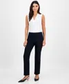Jm Collection Petite Sequin-trim Cambridge Pants, Macy's Exclusive In Black