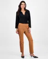 Jm Collection Petite Sequin-trim Cambridge Pants, Macy's Exclusive In Brown