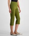 Jm Collection Petite Side-lace-up Capri Pants, Created For Macy's