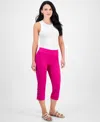 Jm Collection Petite Side-lace-up Capri Pants, Created For Macy's