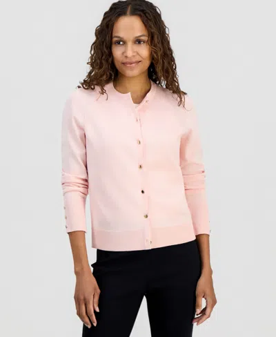 Jm Collection Petite Solid Cropped Cardigan, Created For Macy's