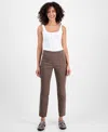 Jm Collection Petite Studded-rivet Straight-leg Pants, Petite & Petite Short, Created For Macy's In Brown