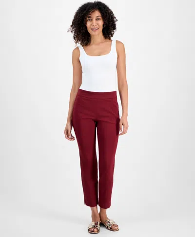 Jm Collection Petite Tummy-control Cambridge Stretch Slim-leg Pants, Created For Macy's