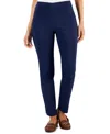Jm Collection Petite Tummy-control Cambridge Stretch Slim-leg Pants, Created For Macy's In Intrepid Blue