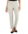 Jm Collection Petite Tummy-control Cambridge Stretch Slim-leg Pants, Created For Macy's In Stone Wall
