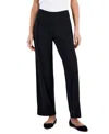 Jm Collection Petites Knit Wide-leg Pull-on Pants, Petite & Petite Short, Created For Macy's In Deep Black
