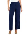 Jm Collection Petites Knit Wide-leg Pull-on Pants, Petite & Petite Short, Created For Macy's In Intrepid Blue