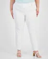 Jm Collection Plus & Petite Plus Size Tummy Control Pull-on Slim-leg Pants, Exclusively At Macy's