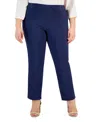 Jm Collection Petite Curvy Straight Leg Pants, Petite & Petite Short, Created For Macy's In Intrepid Blue