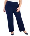 Jm Collection Plus And Petite Plus Size Wide-leg Pull-on Pants, Exclusively At Macy's In Intrepid Blue