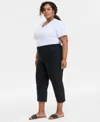 Jm Collection Plus Size Capri Pants, Exclusively At Macy's In Deep Black