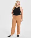 Jm Collection Plus Size Curvy-fit Straight-leg Pants, Exclusively At Macy's In Cashew Nut