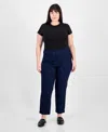 Jm Collection Plus Size Printed Jacquard Pants, Exclusively At Macy's In Intrepid Blue