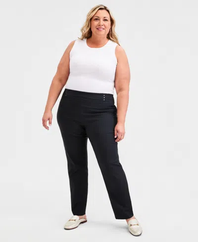 Jm Collection Plus Size Waverly Denim Pants, Macy's Exclusive
