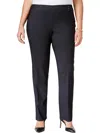 Jm Collection Plus Womens Studded High Rise Skinny Pants In Multi