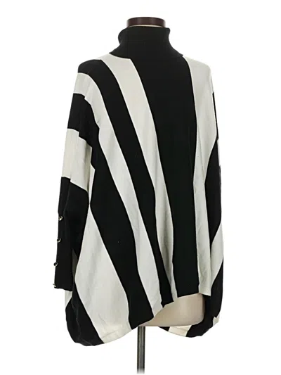 Pre-owned Jm Collection Poncho In Black