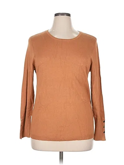 Pre-owned Jm Collection Pullover Sweater In Brown