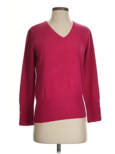 Pre-owned Jm Collection Pullover Sweater In Burgundy