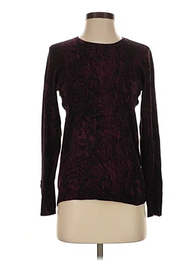 Pre-owned Jm Collection Pullover Sweater In Burgundy