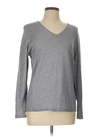 Pre-owned Jm Collection Pullover Sweater In Gray