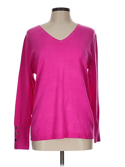 Pre-owned Jm Collection Pullover Sweater In Pink