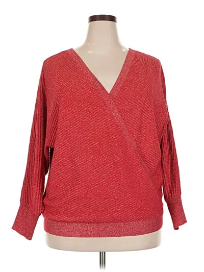 Pre-owned Jm Collection Pullover Sweater In Red