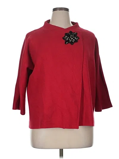 Pre-owned Jm Collection Pullover Sweater In Red