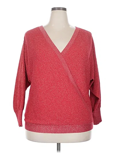 Pre-owned Jm Collection Pullover Sweater In Red