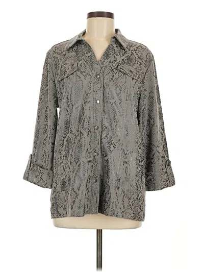 Pre-owned Jm Collection Raincoat In Gray