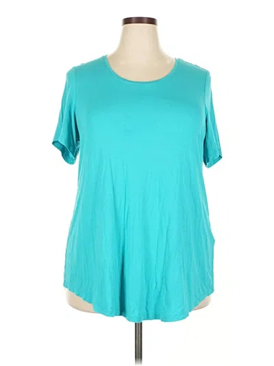 Pre-owned Jm Collection Short Sleeve T-shirt In Blue