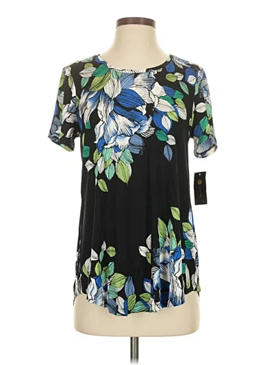 Jm Collection Short Sleeve T-shirt In Black