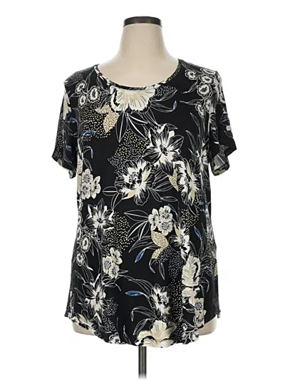 Pre-owned Jm Collection Short Sleeve T-shirt In Black
