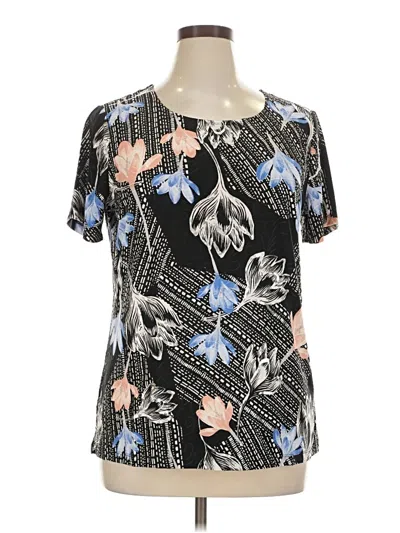Jm Collection Short Sleeve T-shirt In Black