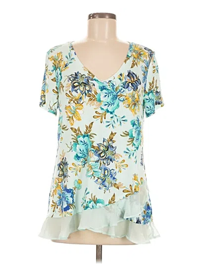 Pre-owned Jm Collection Short Sleeve T-shirt In Blue