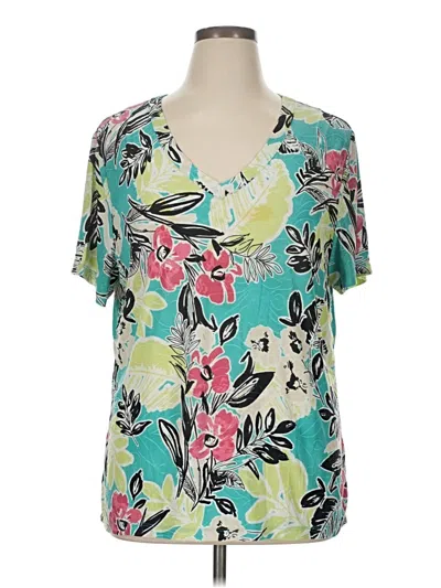 Pre-owned Jm Collection Short Sleeve T-shirt In Blue