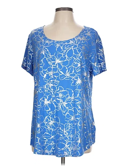 Pre-owned Jm Collection Short Sleeve T-shirt In Blue