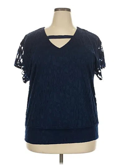 Pre-owned Jm Collection Short Sleeve T-shirt In Blue