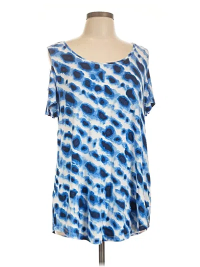 Pre-owned Jm Collection Short Sleeve T-shirt In Blue