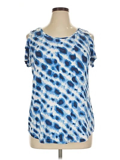 Pre-owned Jm Collection Short Sleeve T-shirt In Blue
