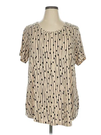 Pre-owned Jm Collection Short Sleeve T-shirt In Brown