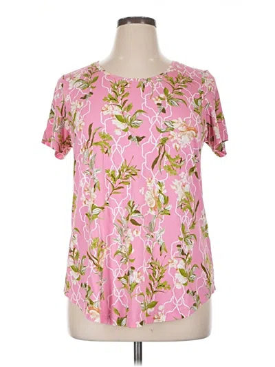 Pre-owned Jm Collection Short Sleeve T-shirt In Pink